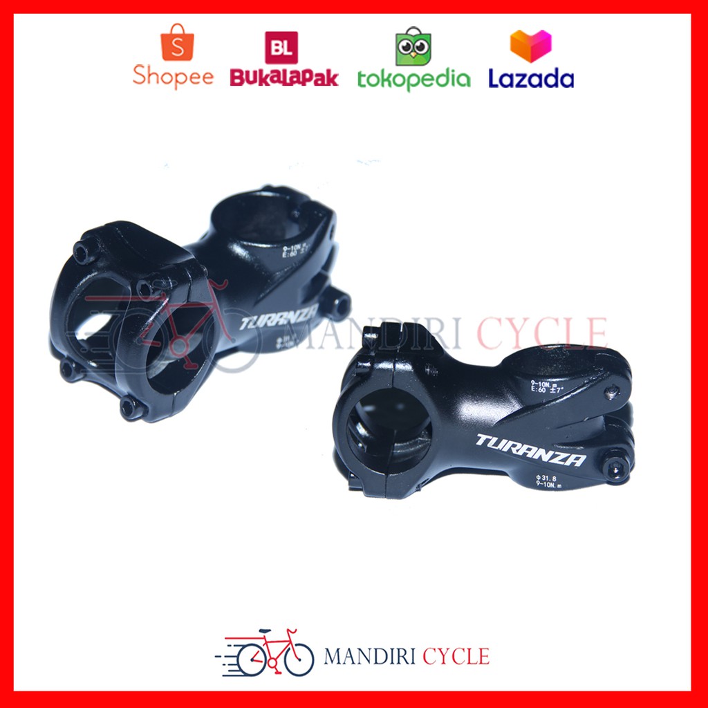 Stem Dudukan Stang Oversize Alloy TURANZA 31.8 60mm Stem Sepeda MTB