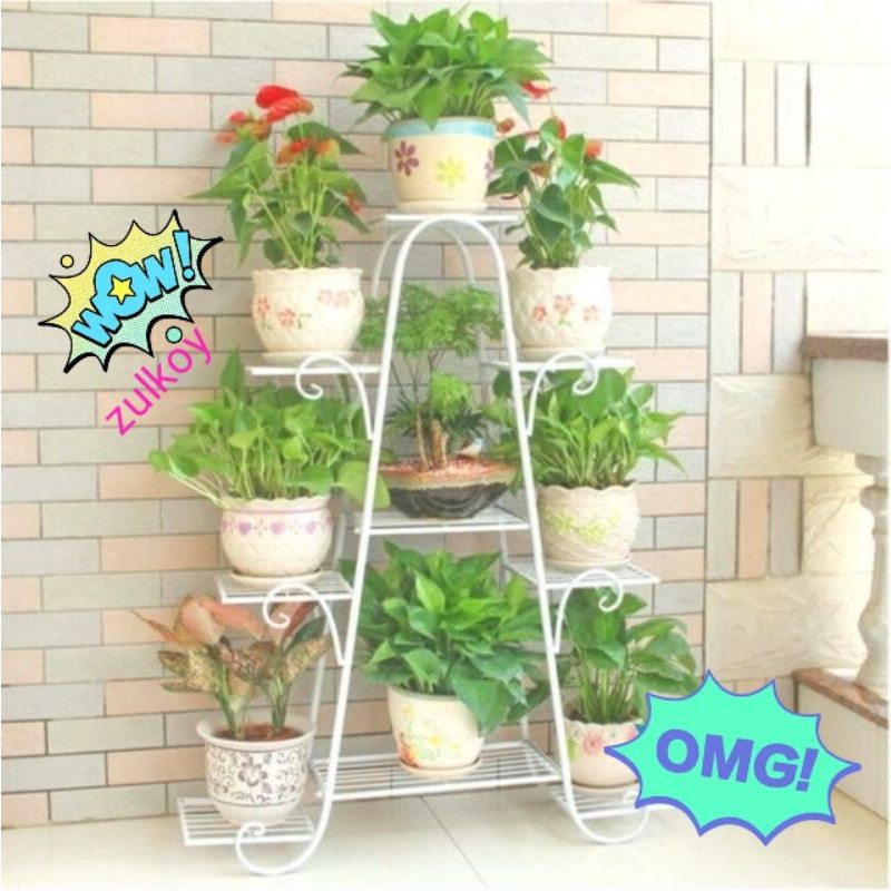 rak pot besi 9 susun - Rak besi 9 susun - Rak pot bunga - rak pot tanaman Hias - rak Full besi