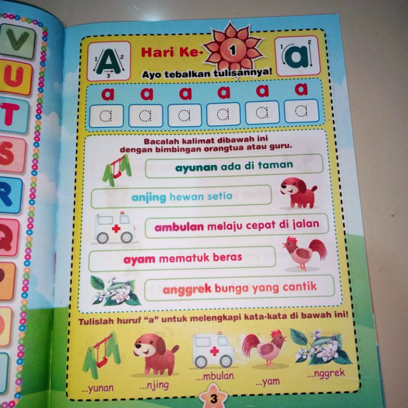 Buku Aku Pandai membaca Dan Menulis full colour 64 hal (21×28cm)