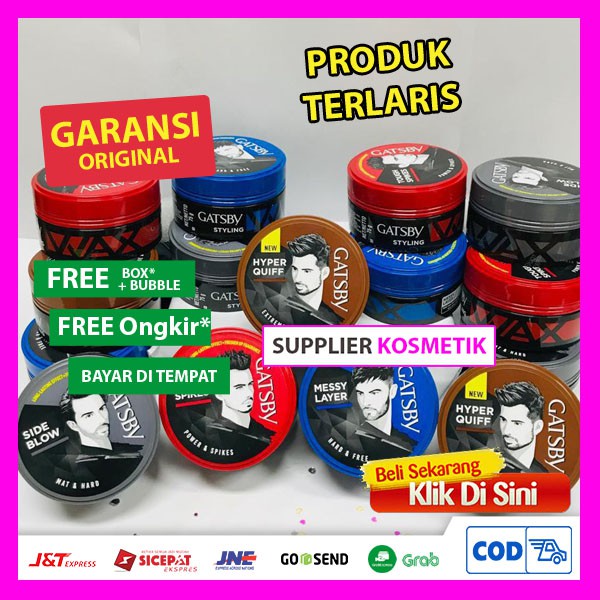 Gatsby Wax Minyak Rambut Gatsby Wax Harajuku Spiky Mohawk Abu Merah Ungu Biru 75gr Ukuran Besar