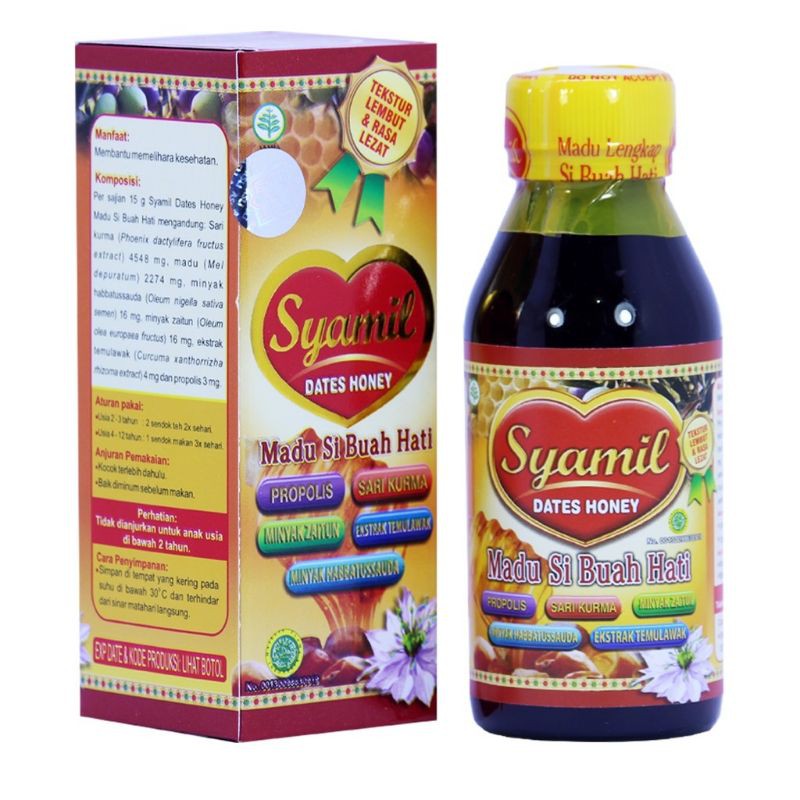 

Syamil Dates Honey Madu Pintar si Buah Hati Plus Propolis Sari Kurma Minyak Zaitun dan Eks Temulawak