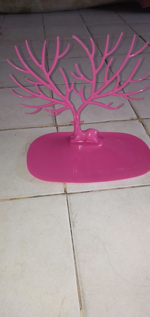 Wadah Bentuk Rusa Tempat Aksesoris Anting Kalung  Display Pohon Simple Cantik