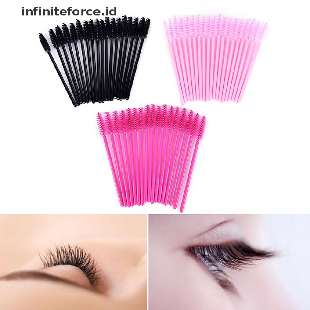 50 Pcs Brush Maskara Bulu Mata Sekali Pakai Untuk Makeup