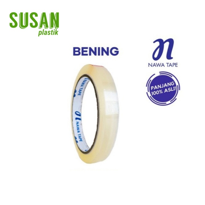 

ISOLASI 1/2 INCH 12MMX72 YARD BENING NAWA TAPE