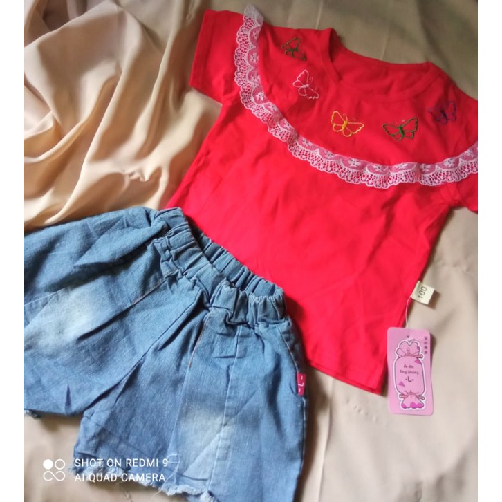 setelan hotpans anak perempuan import