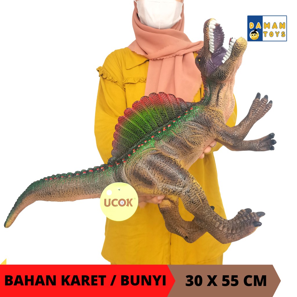 MAINAN ANAK FIGURE DINOSAURUS WORD KARET BESAR/MAINAN DINO BUNYI