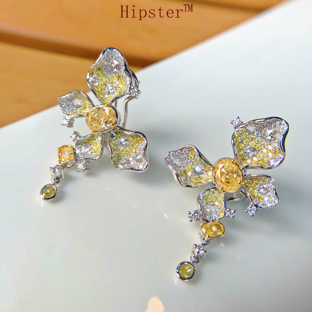 Luxury High-End Jewelry Super Fairy Design Butterfly Studs