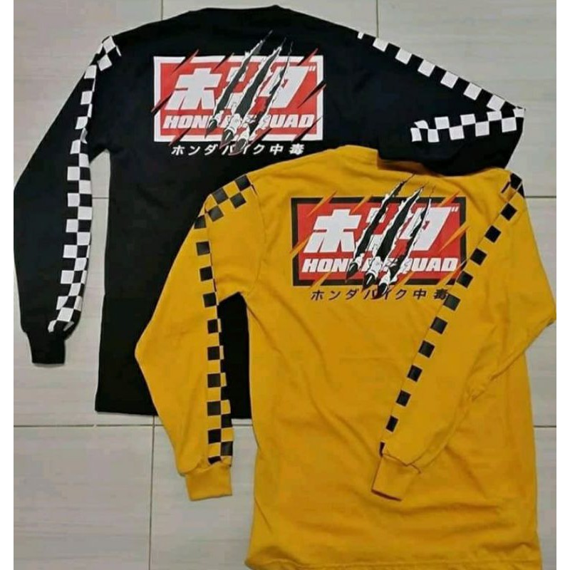 KAOS HONDA SQUAD LENGAN PANJANG MOTIF CAKAR