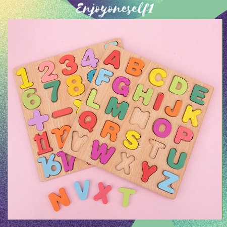 HOT SALEmainan anak puzzle timbul kayu/Puzzle ABC And Number Chunky / Mainan Edukasi Anak Puzzle Kay