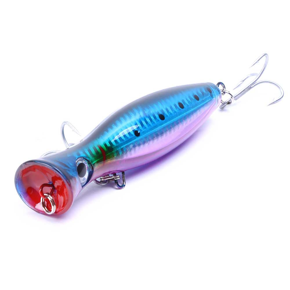 HENGJIA 18Pcs Popper minnow umpan pancing swimbait fishing lure ikan outdoor fishing tackle