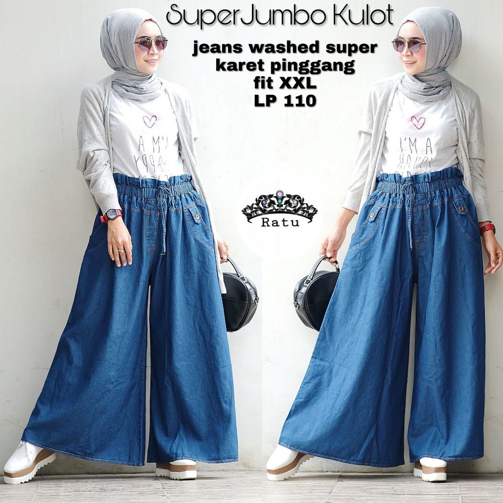 METRO super jumbo kulot | MINA KULOT | KULOT JEANS JUMBO BIG SIZE