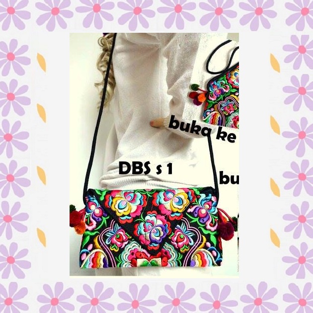 Tas Selempang Wanita Murah Kekinian Import Bordir Bangkok Tas Selempang  Tas Thailand Slempang