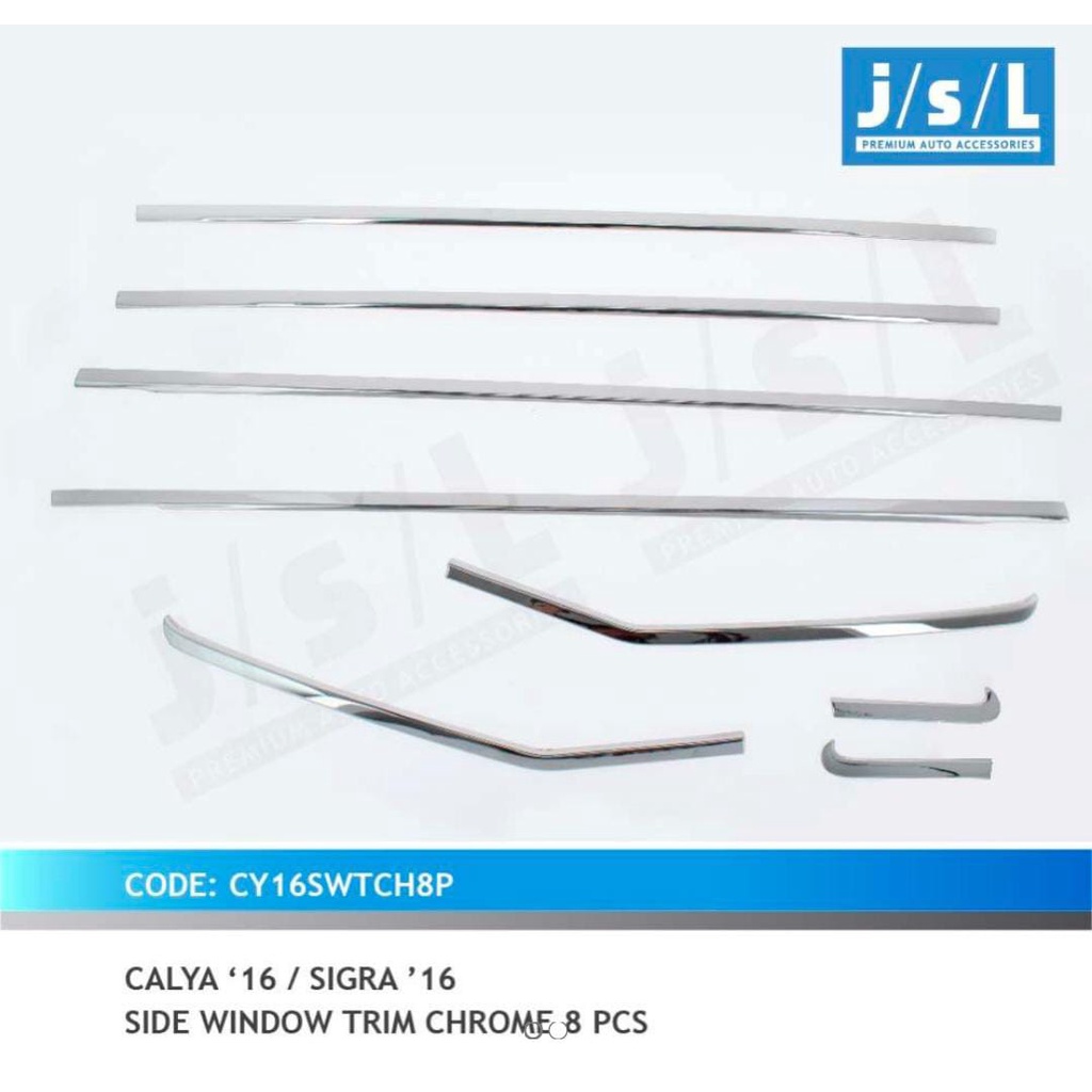 CALYA Sigra List Kaca Samping JSL / Side Window Trim Chrome