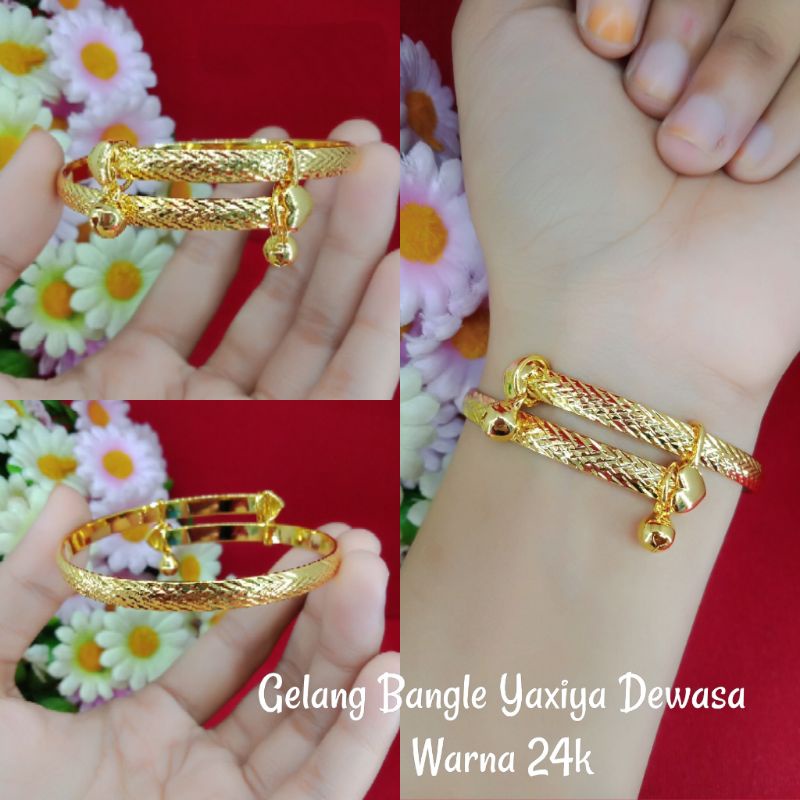 GELANG YAXIYA KUNING GELANG TANGAN LAPIS EMAS GELANG LAPIS EMAS GELANG KUNING DEWASA GELANG REMAJA