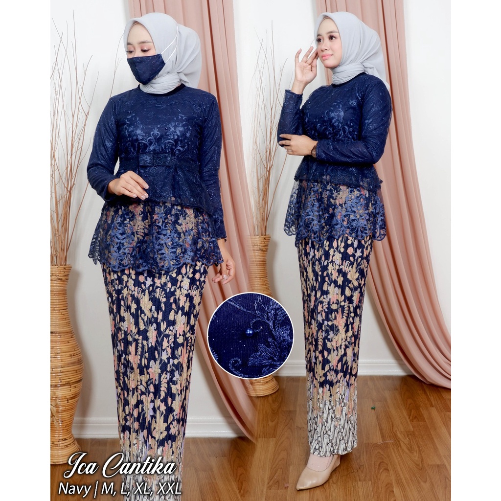 SET BLOUSE ICA CANTIKA / KEBAYA MODERN / KEBAYA PESTA / OUTFIT BAJU PESTA KEKINIAN / BAJU TUNIK WANITA / LC