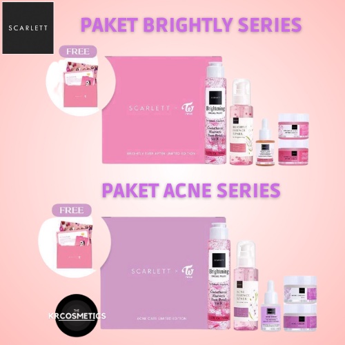 Scarlett Whitening Bright care spesial / Acne Care Special Package BPOM / paket set scarlett