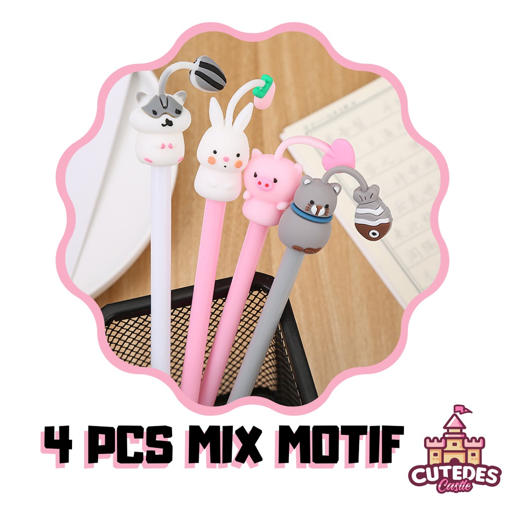 

Pulpen Motif Animal Fav Bundle 4 Pcs Mix Warna