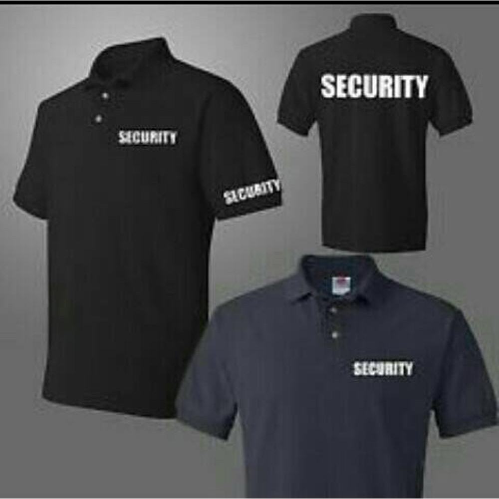 KAOS KERAH PRIA POLO SHIRT SECURITY DENGAN LAMBANG BENDERA BAJU PRIA