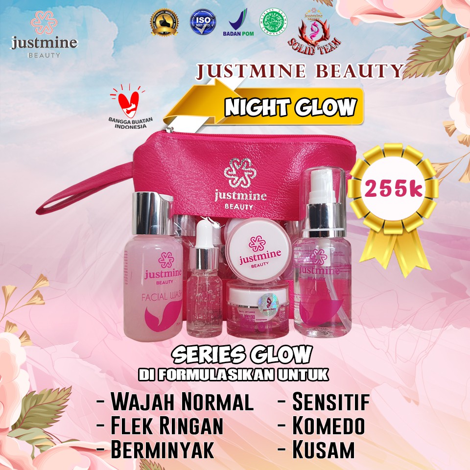 JUSTMINE GLOW JELLY ACNE MORE REMOVE SPOT ULTIMA COD SKINCARE BPOM-NIGHT GLOW