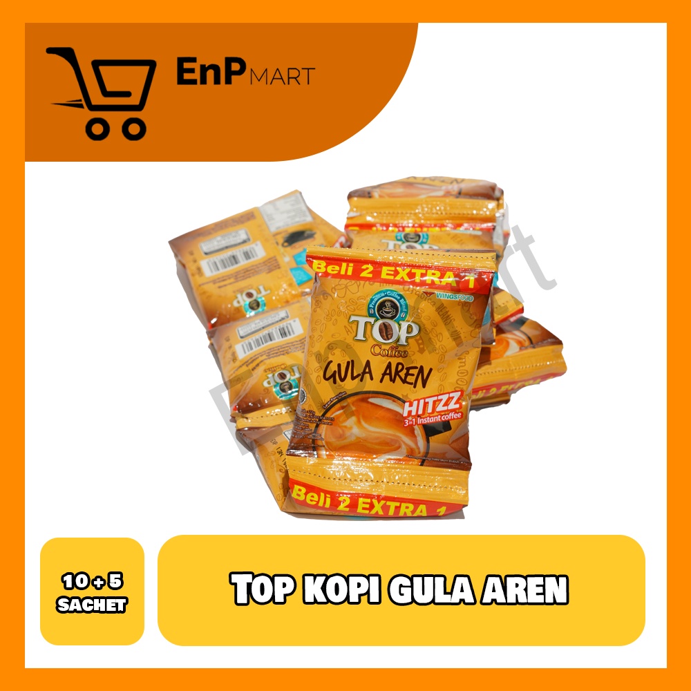 

Kopi TOP Gula Aren Kopi Instant Gula Aren Renceng -10 sachet Gratis 5 Sachet