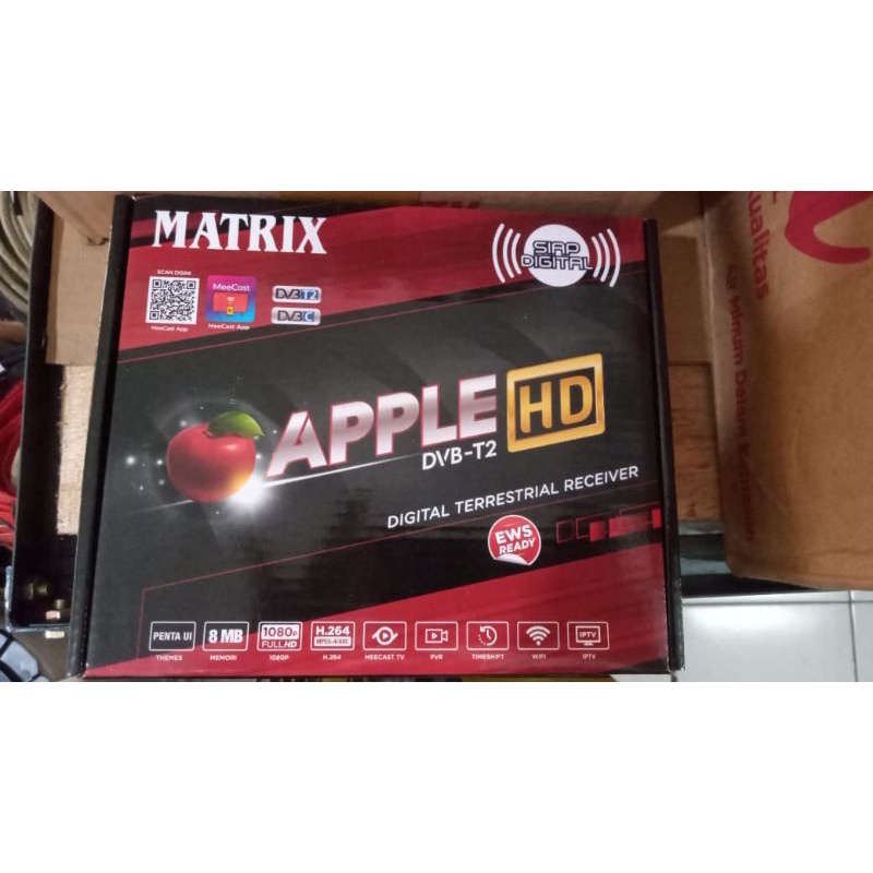 SET TOP BOX TV DIGITAL MATRIX APPLE HD, SET TOP BOX TV DIGITAL MURAH, STB MATRIX APPLE MERAH, STB TV
