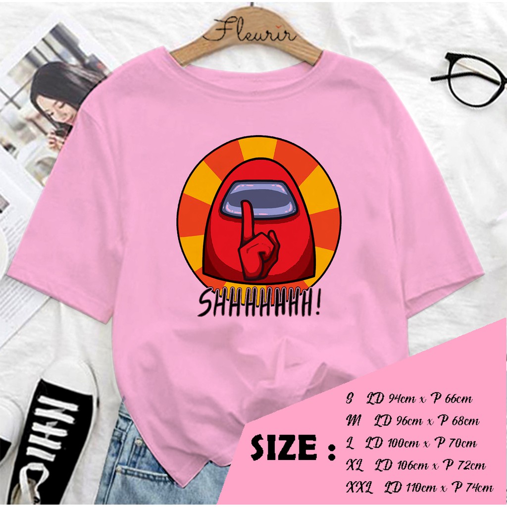 FLEURIR - KAOS US SHHHH LENGAN PENDEK TEE UNISEX WANITA PRIA