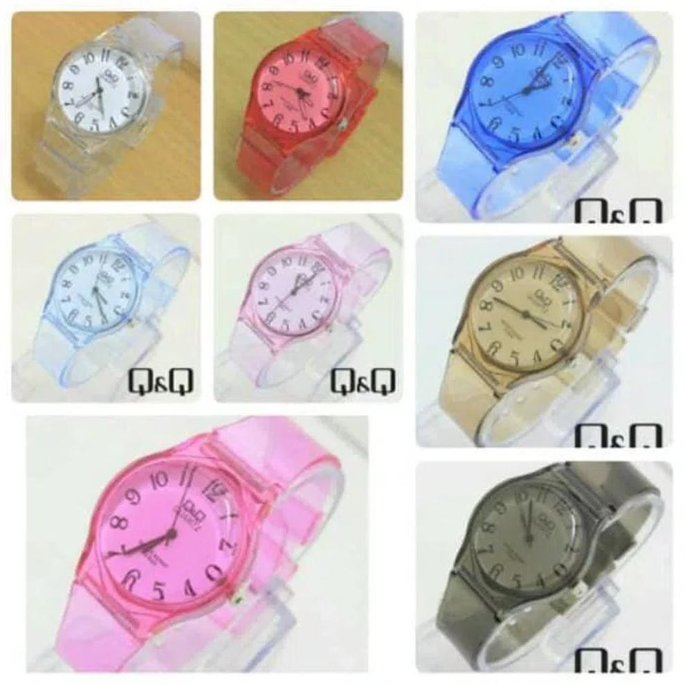 HOT JAM TANGAN JELLY Q&Q TRANSPARAN JAM TANGAN JELLY TRANSPARAN Q&Q - Hitam