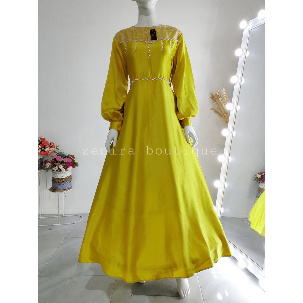 IVANA GAUN payet brokat kekinian / baju pesta / prewedding / wisuda / gamis kondangan / couple / tersedia ukuran kecil hingga jumbo