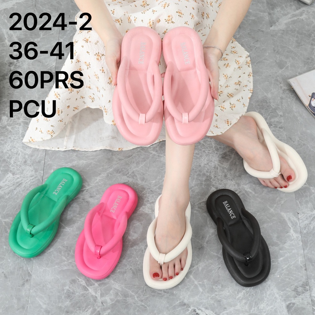 Sandal Slipper PCU Wanita Import Jelly Non-Slip Karet Empuk Model Jepit Balance 2024-2 / 2024-1