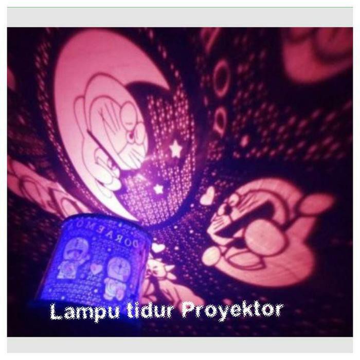 New Lampu Tidur Proyektor Tabung Putar Doraemon Murah/Promo