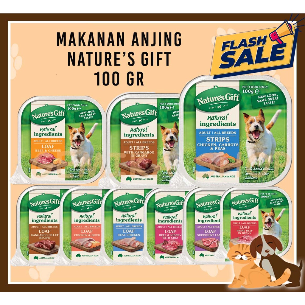 MAKANAN ANJING NATURE'S GIFT 100 GR-DOG FOOD [ ALL VARIAN]