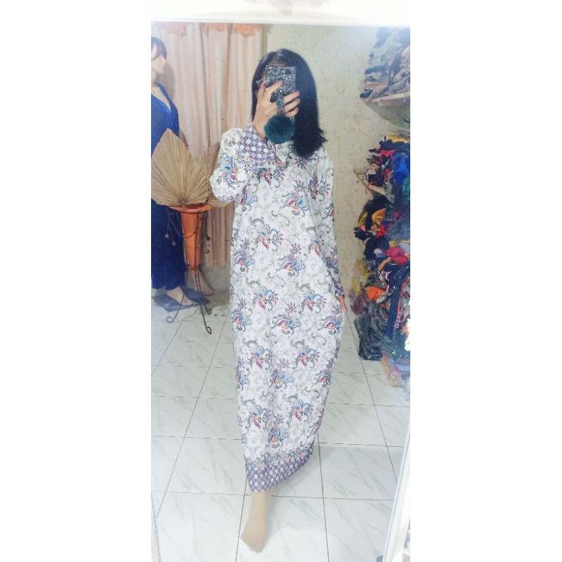Daster batik panjang semata kaki lengan panjang busui/daster batik