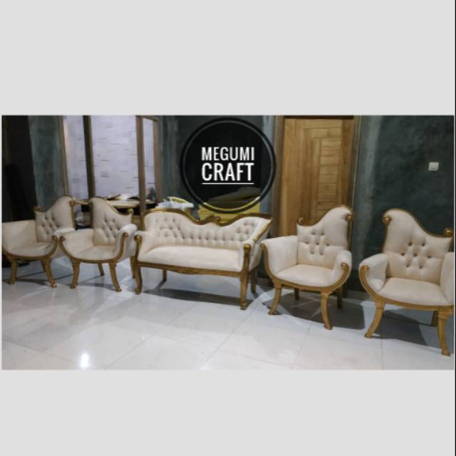 Kursi pengantin sofa pelaminan mebel mewah Jepara
