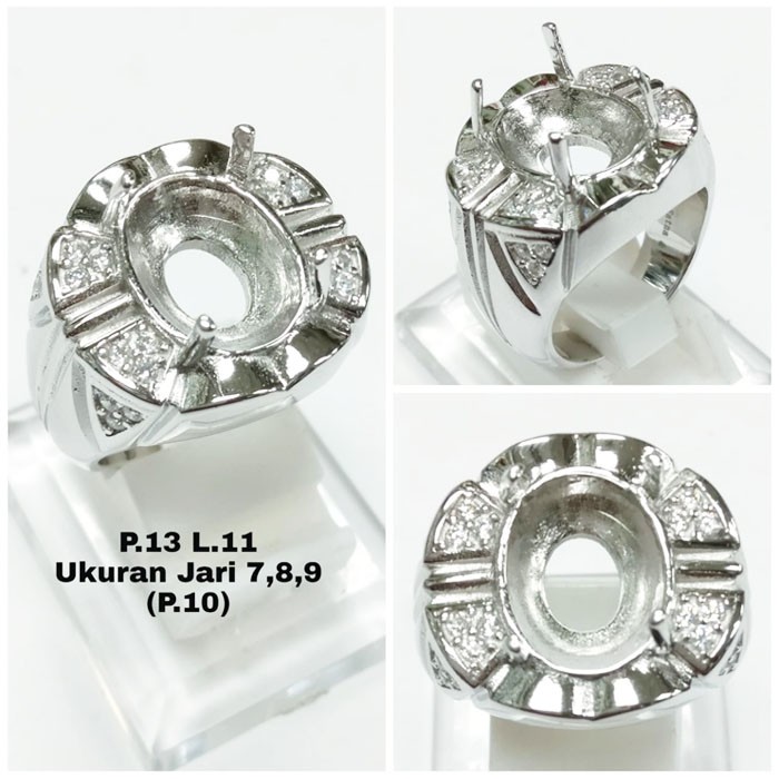 Cincin Perak Cincin Pria Cangkang Batu Cincin Emban Pria
