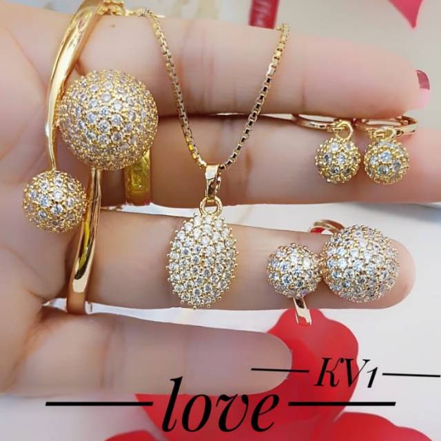 Xuping perhiasan lapis emas 24k terlaris