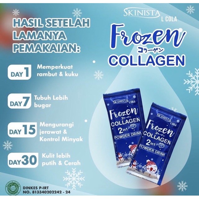 [Sachet]Frozen Collagen Bpom / Frozen Collagen 2In1 Skinista Bpom