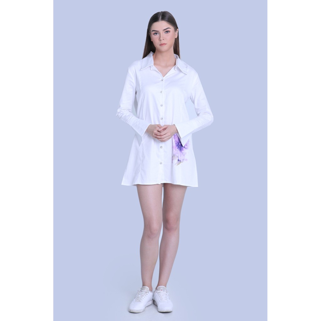 Miyoshi Jeans MY19DR241PN. White Woven Dress Shirt