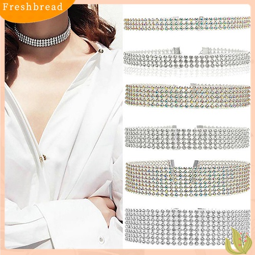 [TERLARIS]Women's Fashion Full Rhinestones Sparkling Choker Short Collar Necklace Jewelry