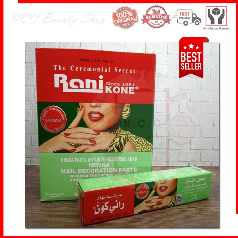 * NCC * Rani Kone Henna Pasta Untuk Dekorasi Kuku Nail Decoration - Netto 6 gr