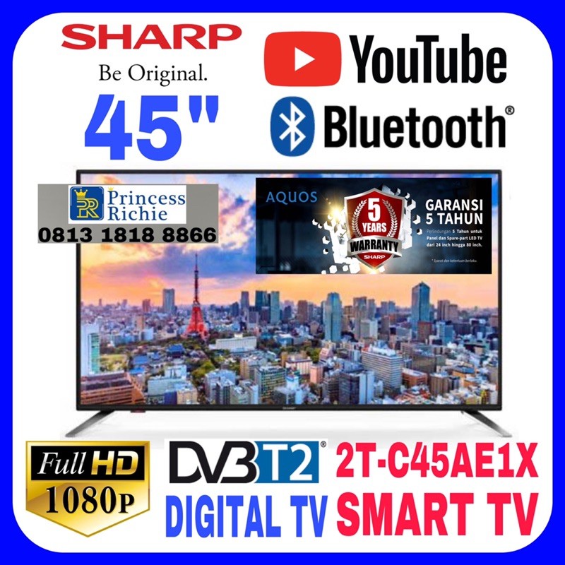 Sharp smart tv led 45 inch 2T-C45AE1X