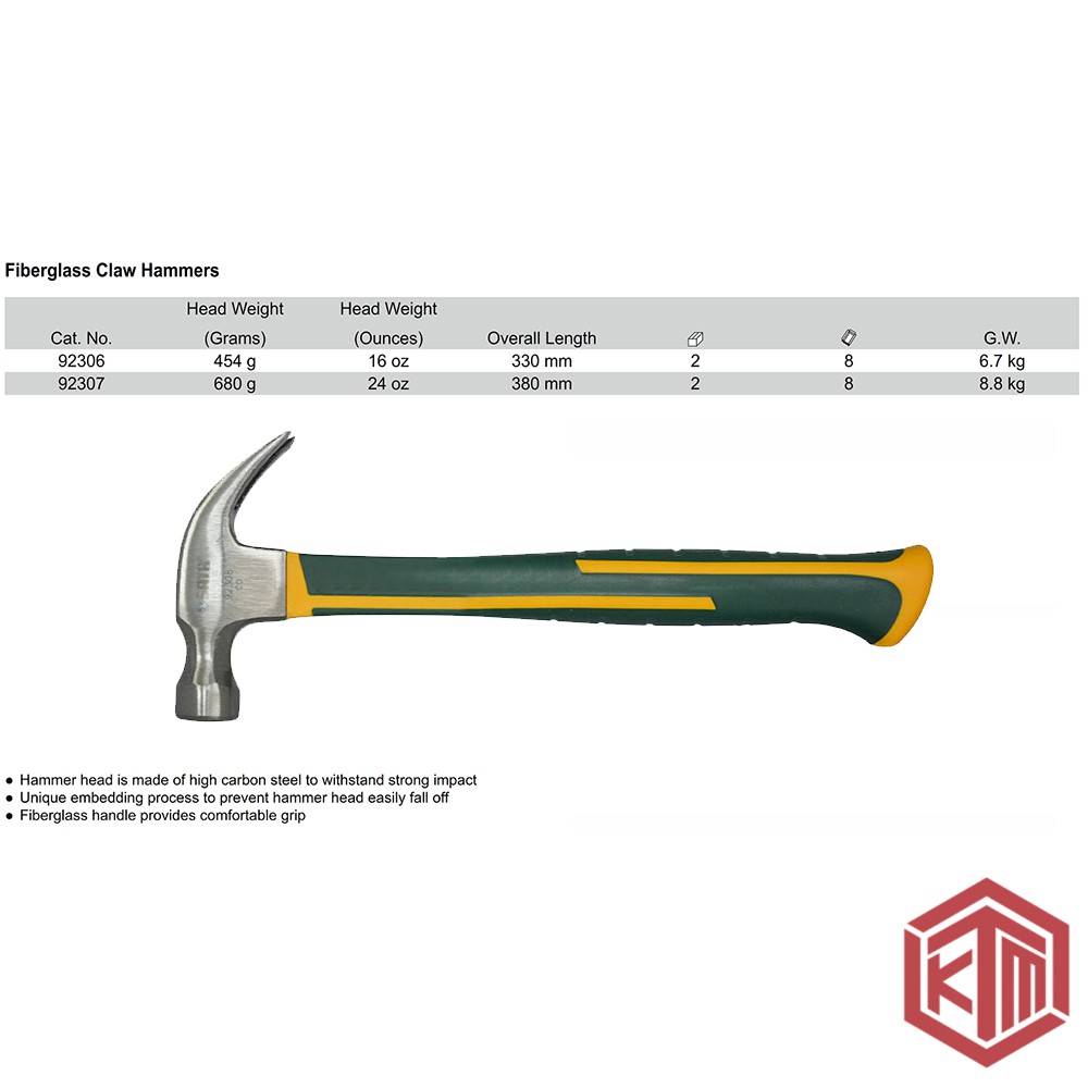 Palu Fiberglass -FIber sledge hammer 2lb 92306 SATA Tools