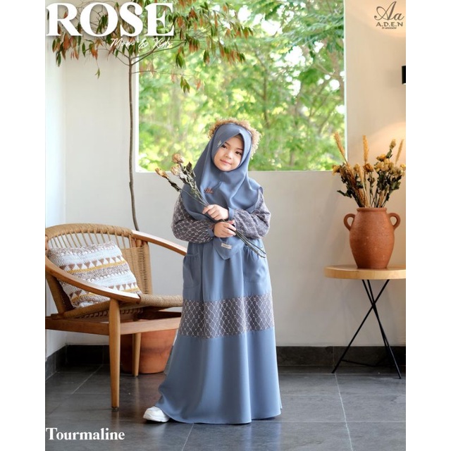 READY STOK GAMIS ANAK ROSE KIDS SET - ADEN HIJAB