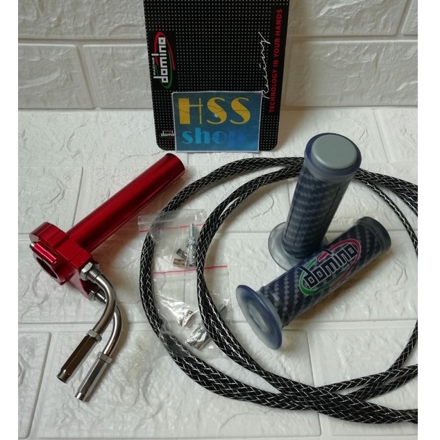 Gas Spontan 2 Kabel + Handgrip + 2 Kabel Gas = Mio M3, Scoopy, Beat, Fino, Soul GT 125,Aerox 125.