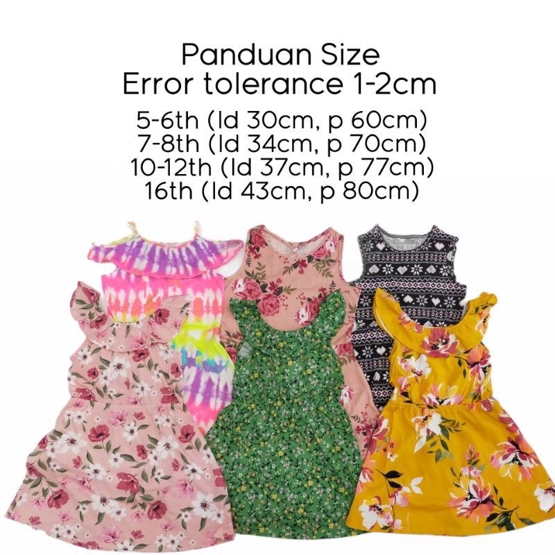 5th - 16th. Dress Children Place Sabrina dan Kutung Printed Unicorn Tie Dye Branded Original Anak