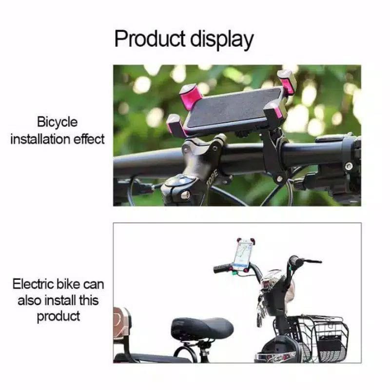 Phone Holder Stang Sepeda SK 16 Jepit Universal Kuat dan Kokoh / Holder Handphone Spion Motor SK 15