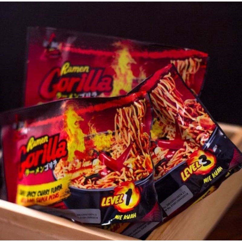 

Ramen gorilla instan kuah kare lv 1 dan 3