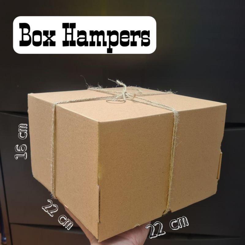 

box kotak hampers dus hadiah kado seserahan kardus 22x22x15 .