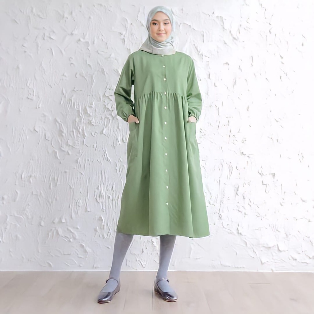 [B.C] Jennie Long Tunik // Tunik Ruffle//Long Tunik Wanita Kekinian // Tunik Busui//Long Tunik Wanit