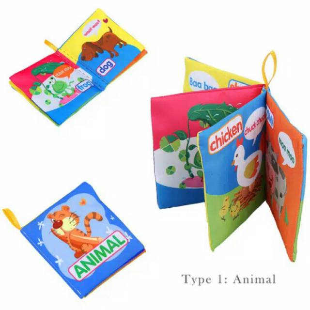 BUKU BANTAL BAYI MAINAN EDUKASI BU04 ANIMAL