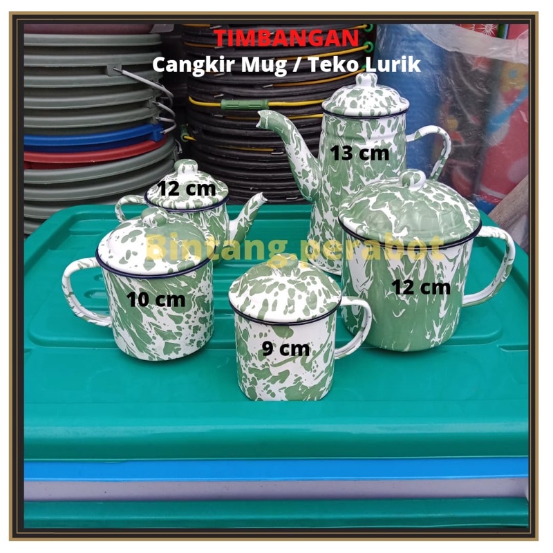 Jual Timbangan Gelas Cangkir Mug Lurik 9 10 12 Cm Mug Jadul Teko Jadul Mug Lurik Gelas 5442